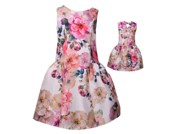 Tulip floral bow back Ted Baker inspired dress