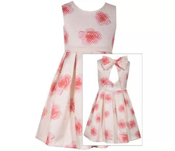 Lara rose print bow Summer dress