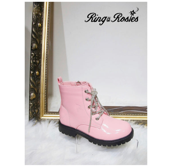 Girls pink patent lelli kelly boots 