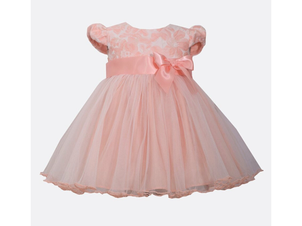 Sophia peach coral tulle petticoat dress